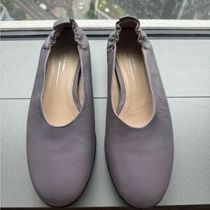 NWT Ecco leather top lilac purple flats pumps 9 10